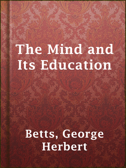 Cover image for The Mind and Its Education